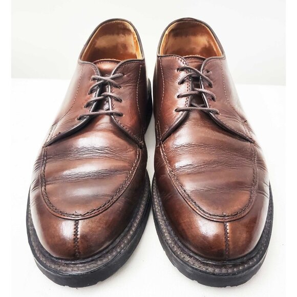 Alden Restoration Men\'s Brown Leather Split Toe Oxford Shoes Made in USA Size 7 main image 9